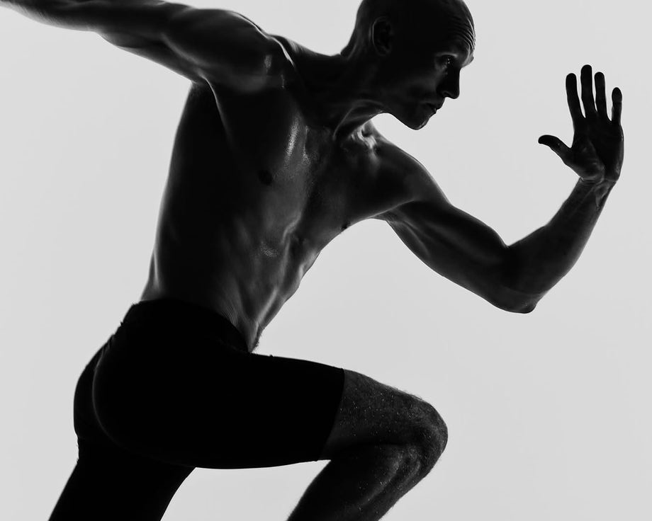 Atleta em movimento, imagem da identidade visual